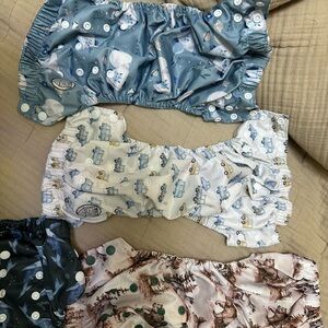 Stout House Cloth Trainer Diaper Lot (8 Covers + 9 Premium Inserts)